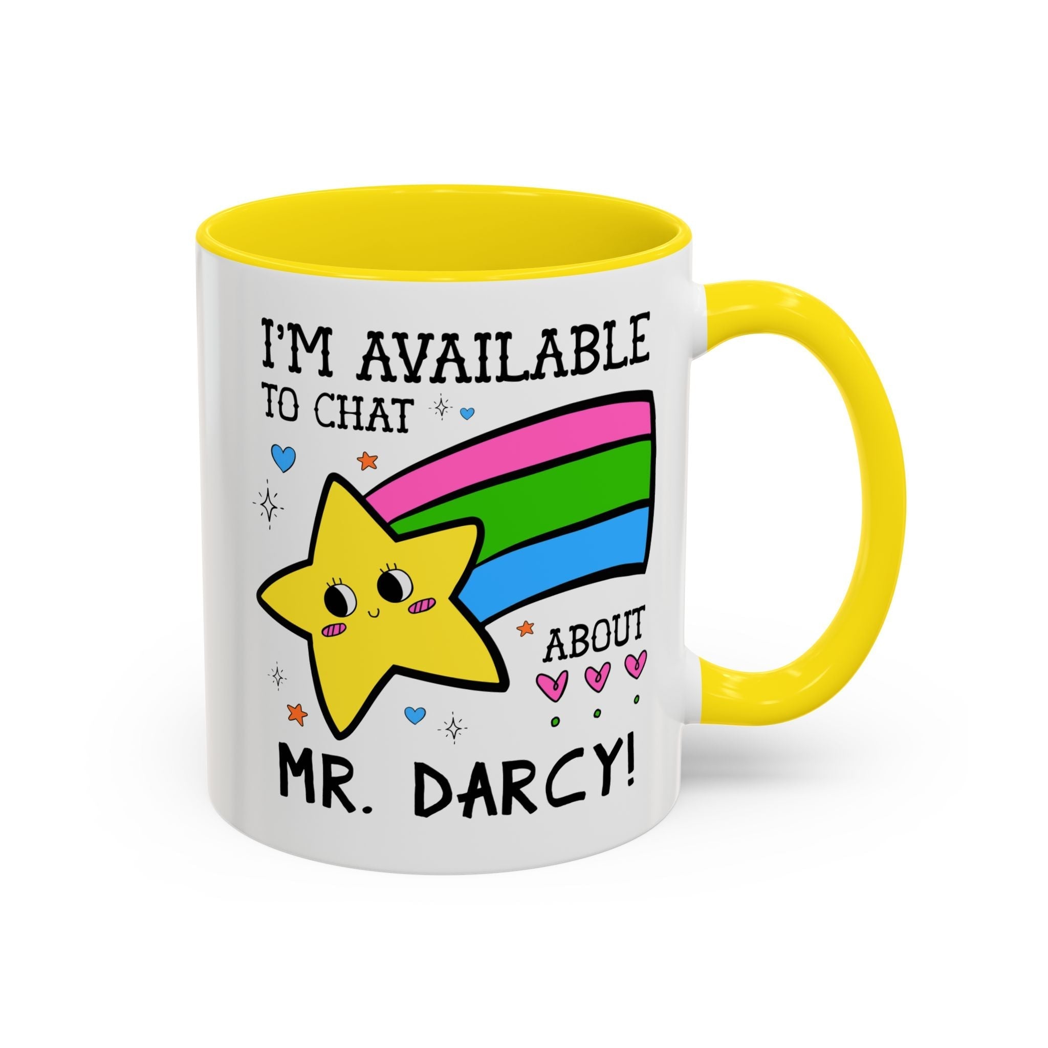 I'm Available to Chat About Mr. Darcy Coffee Mug