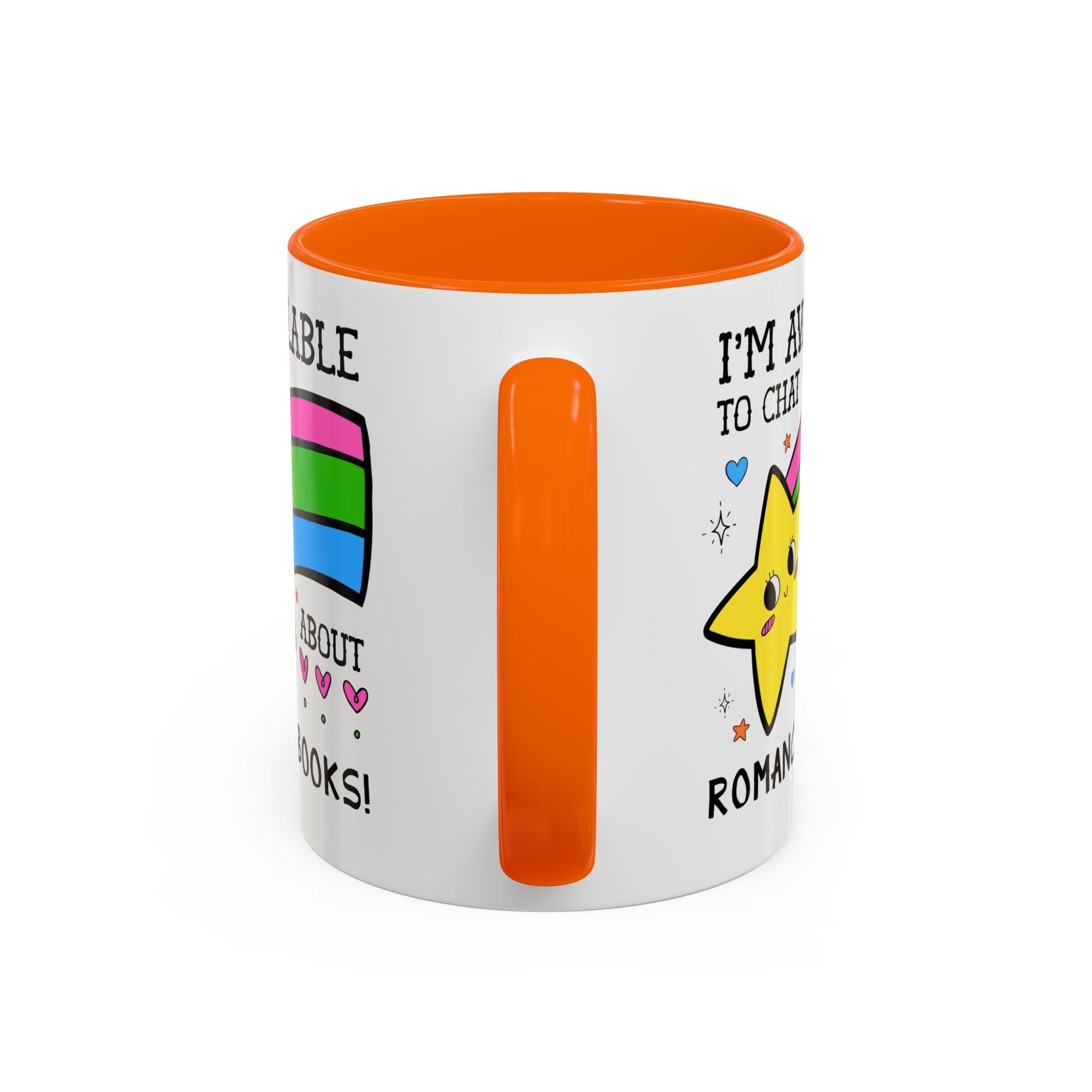 I'm Available to Chat About Romance Books Coffee Mug
