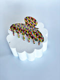 Fall Checkered Claw Clip
