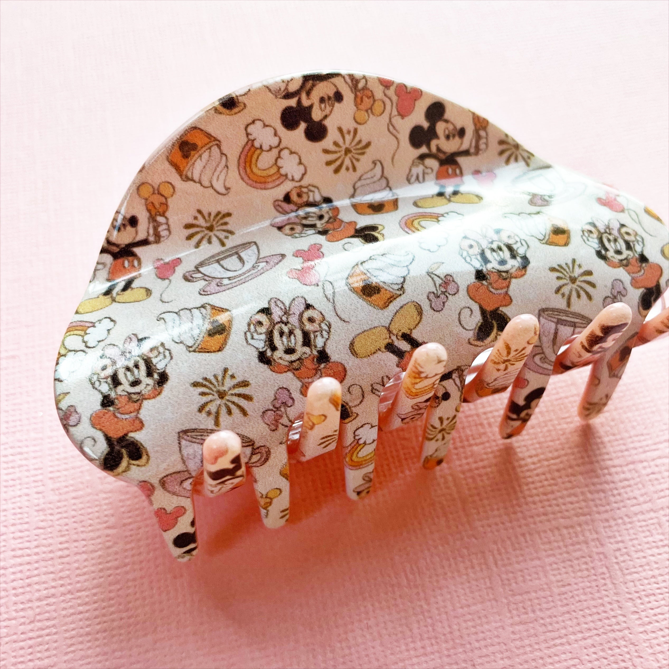 Mouse Rainbow & Snacks Claw Clip