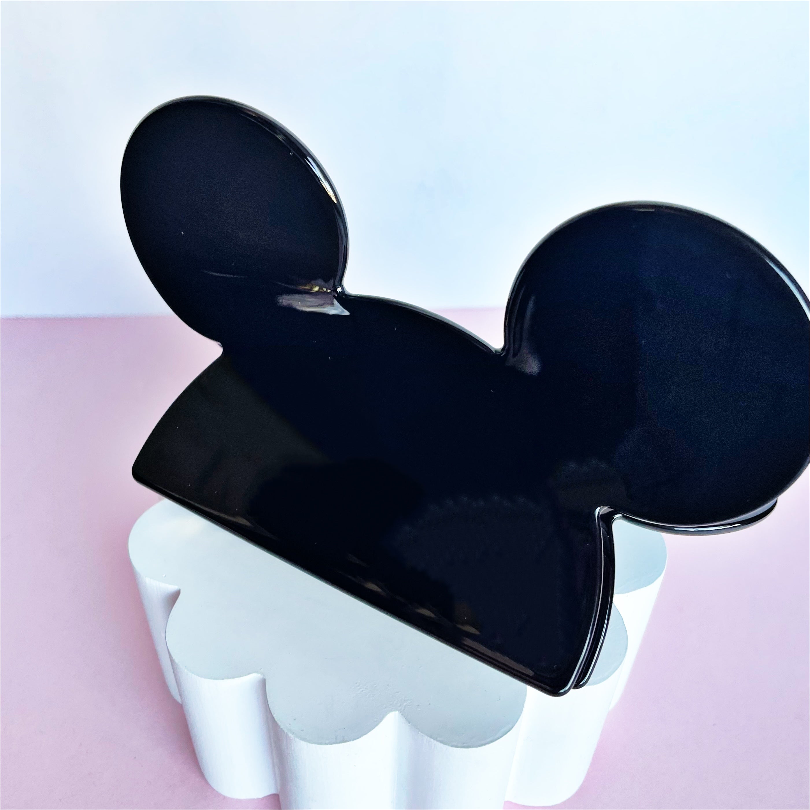Mouse Head Black LARGE Claw Clip