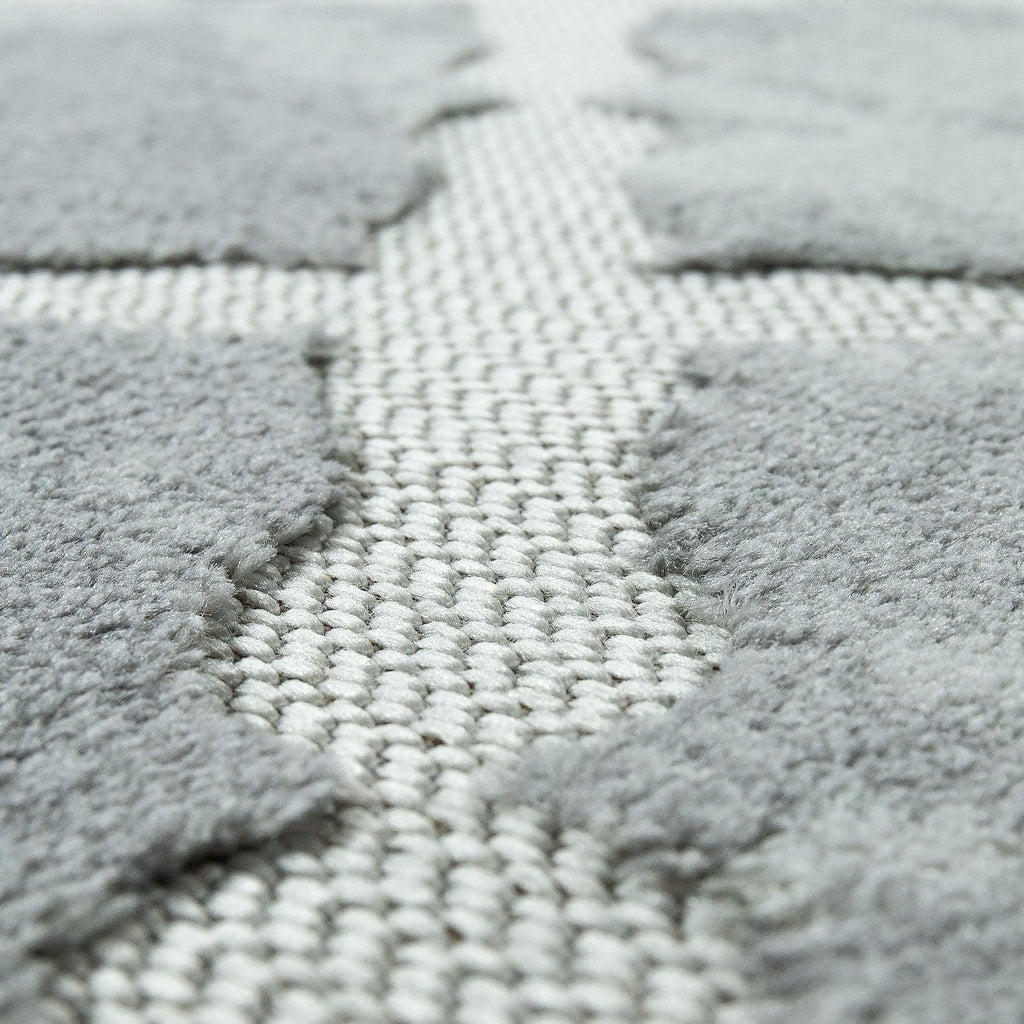 Outdoor Rug Marrakesh Moroccan Diamond Pattern - Light-Grey
