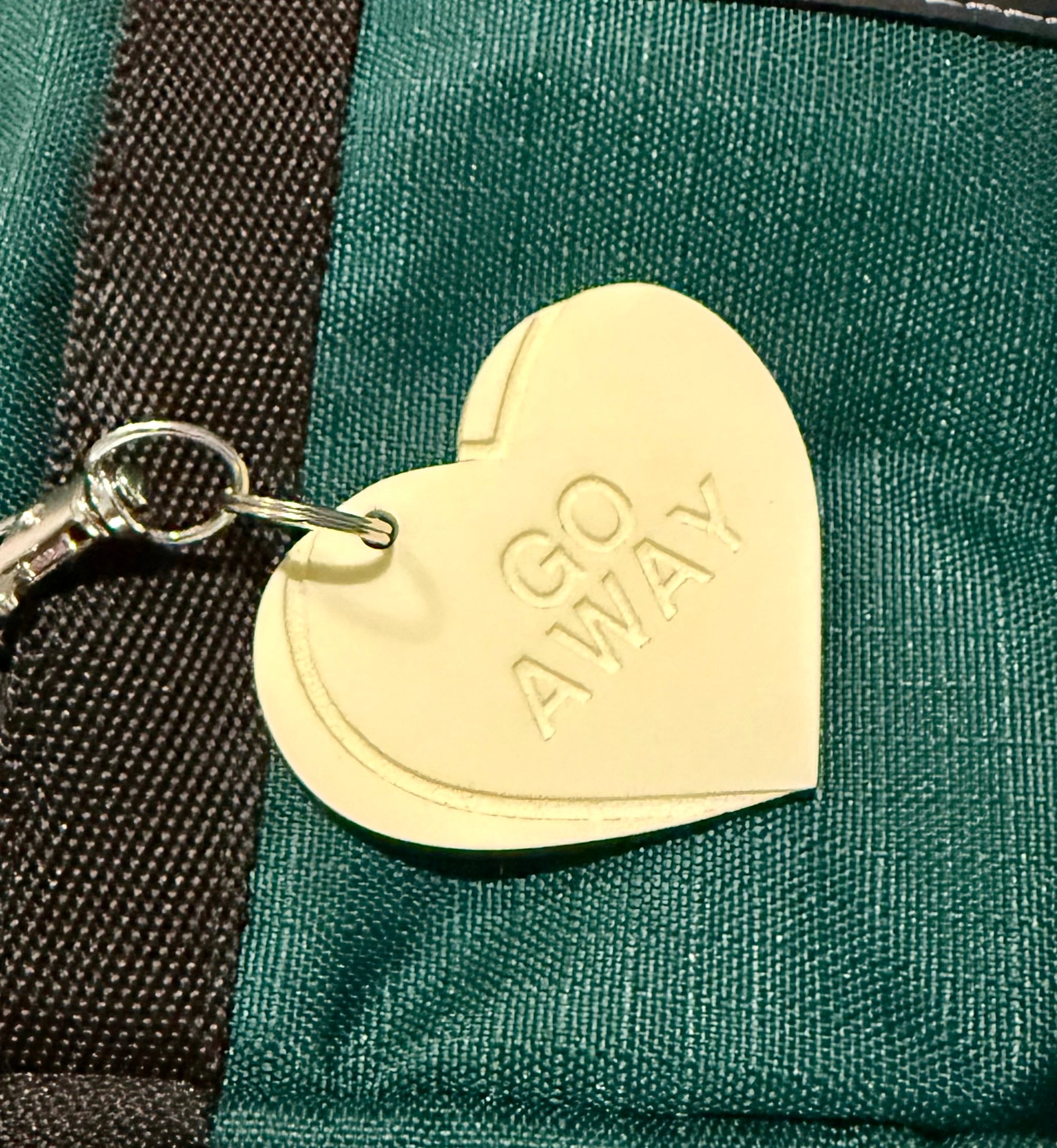 Heart Candy GO AWAY Keychain Bag Charm
