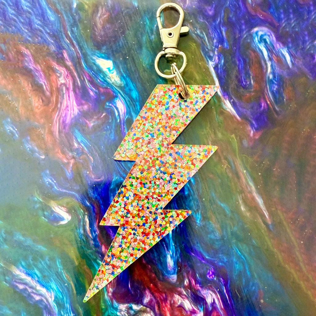 Thunderbolt Keychain Bag Charm