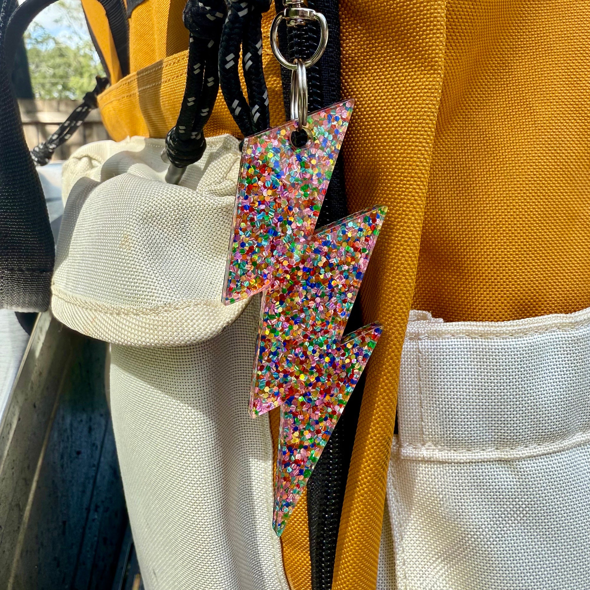 Thunderbolt Keychain Bag Charm