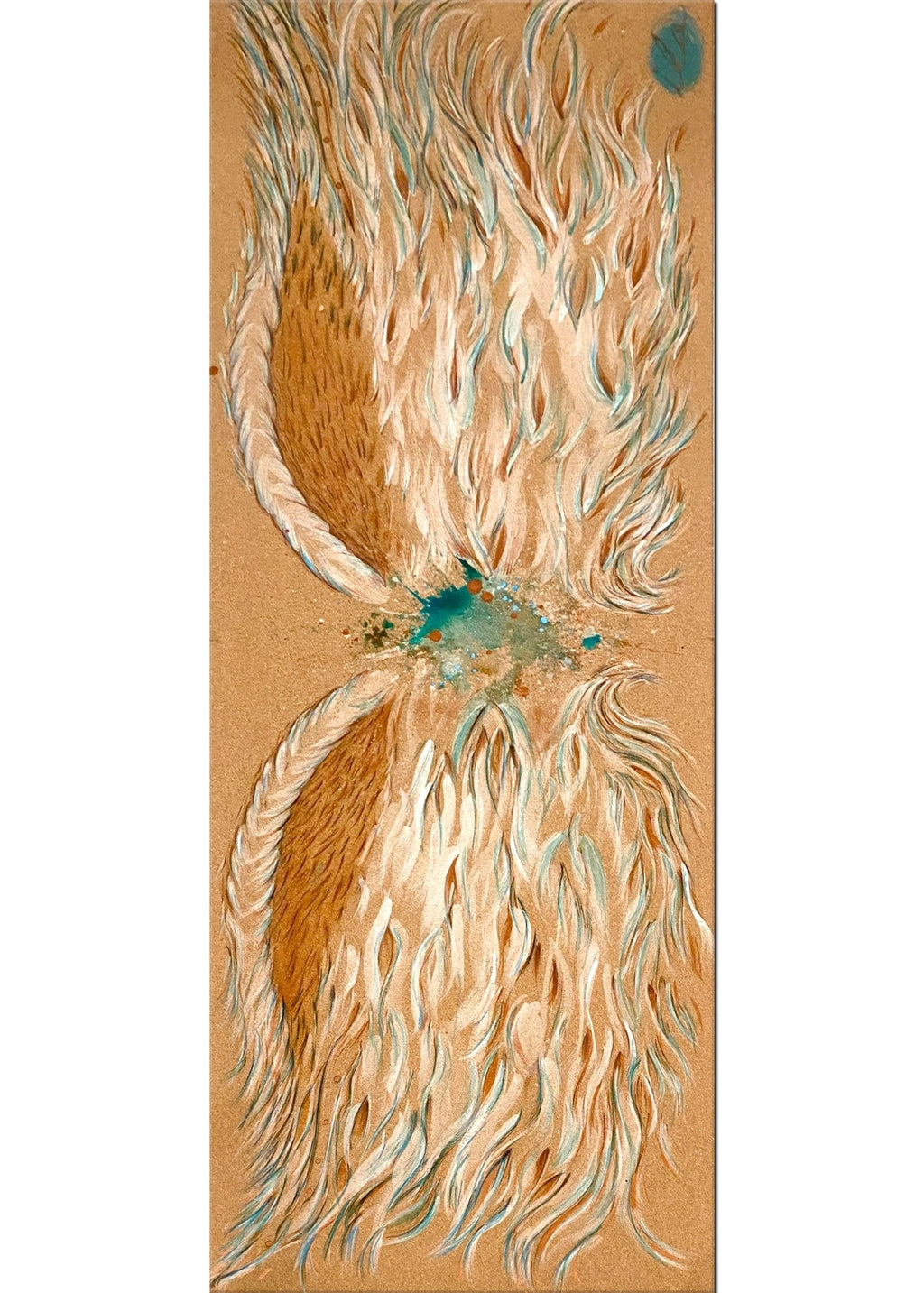 Khecara Hand Painted Cork Yoga Mat