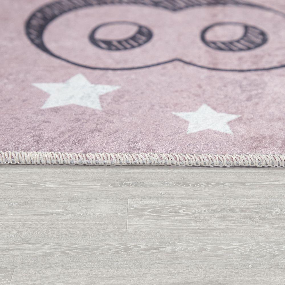 Kid's Rug Playmat with Numbers 1-10 Checkered in Pink