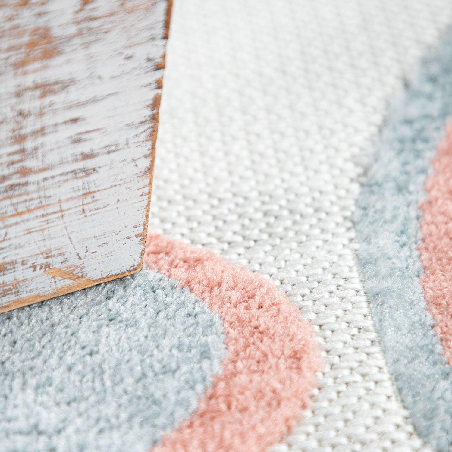 Kids Rug Tweet Colorful Playmat with Butterflies - Beige Cream