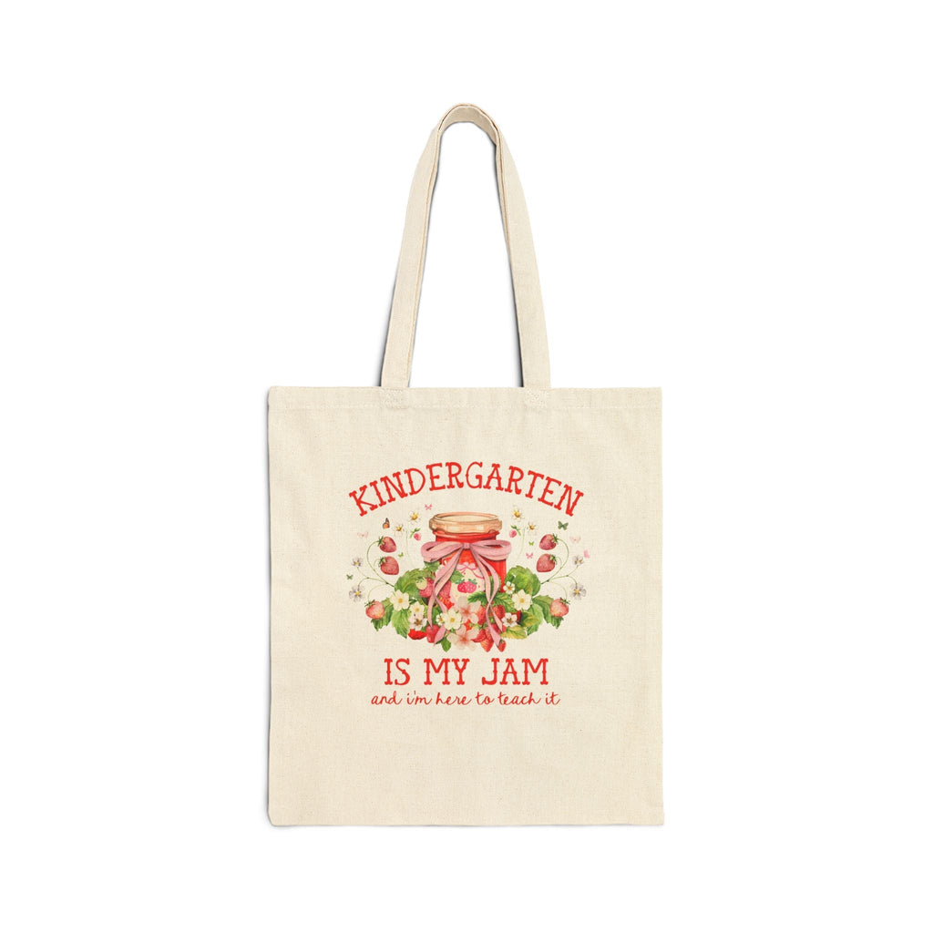 Kindergarten Teacher Tote Bag with Strawberries: Kindergarten is My Jam