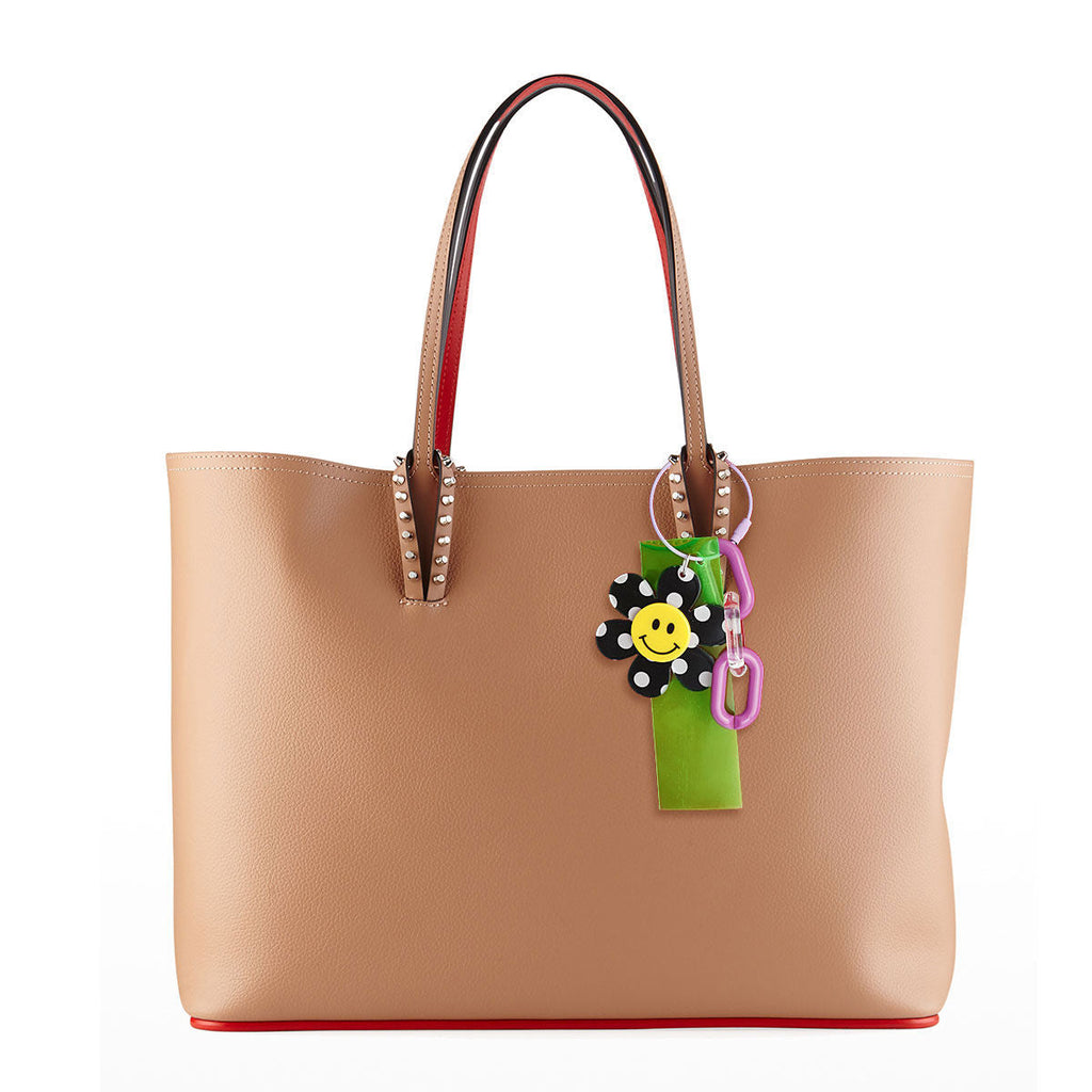 Keychain Bag Charm Neon Green Black Smiley Stylish Accessory