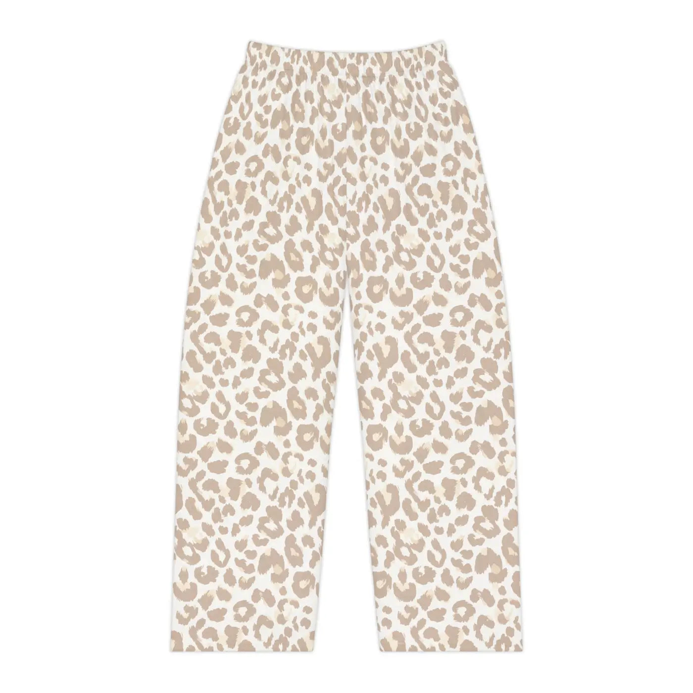Beige Leopard Print Pajama Pants - Cozy Lounge Sleepwear - DipaliZ