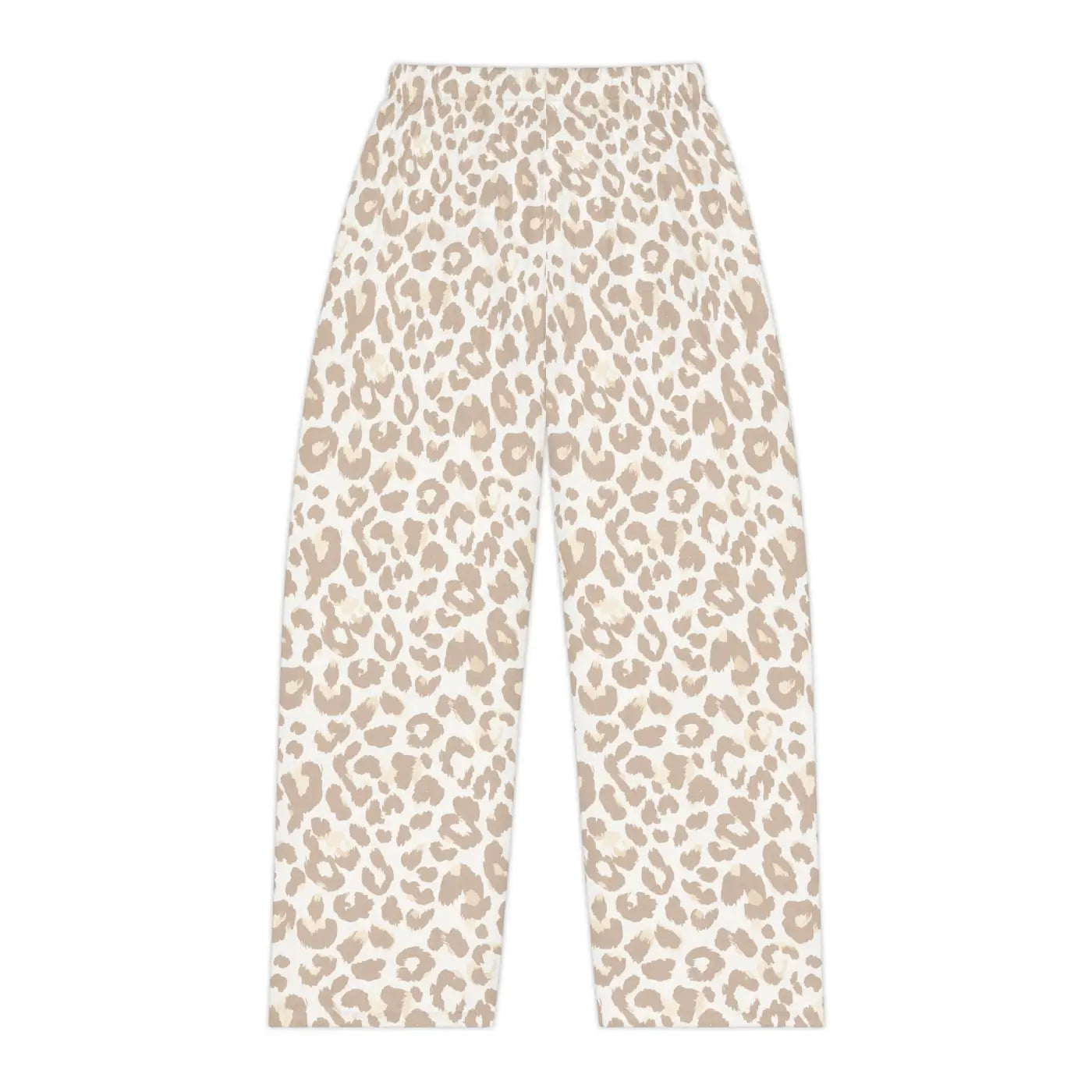 Beige Leopard Print Pajama Pants - Cozy Lounge Sleepwear - DipaliZ