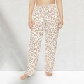 Beige Leopard Print Pajama Pants - Cozy Lounge Sleepwear - DipaliZ