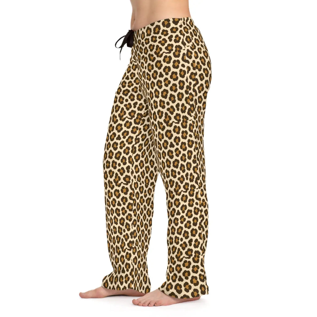 Leopard Print Pajama Pants - Cozy Animal Print Pjs - DipaliZ