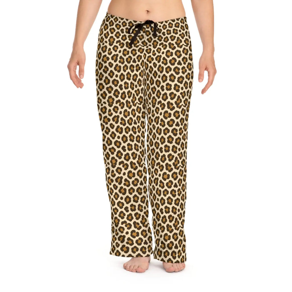 Leopard Print Pajama Pants - Cozy Animal Print Pjs - DipaliZ