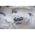 Seahorse Embroidered Cotton Sateen Duvet Cover Set