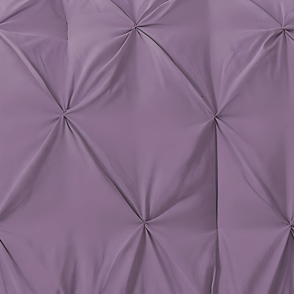 400TC Cotton Pintuck Sateen Solid Duvet Cover Set