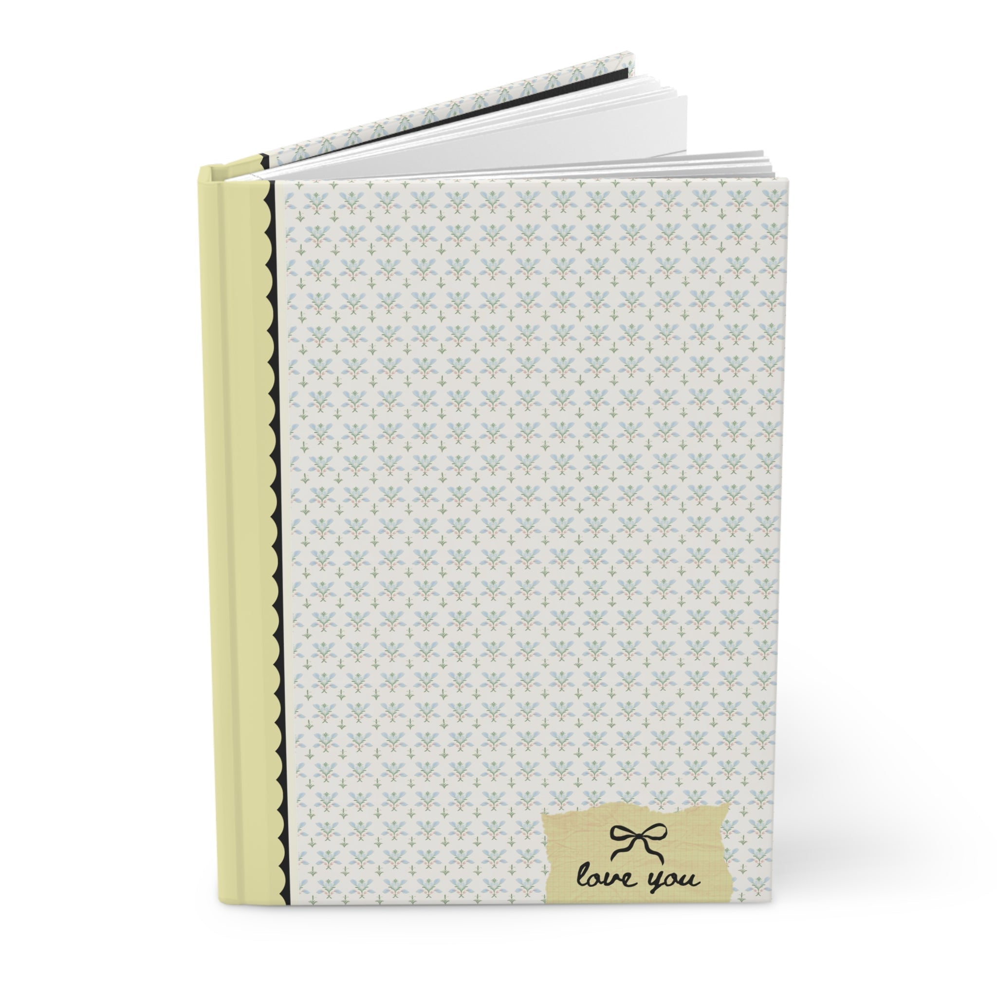 Love You Bow Notebook: Vintage Aesthetic