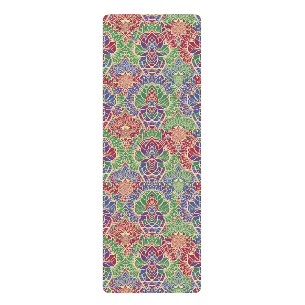 Floral Rubber Yoga Mat - Luxury Grip Natural Rubber - Dipaliz