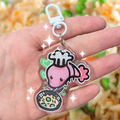 Shrimp Fried Rice ~ Glitter Acrylic Keychain Charm