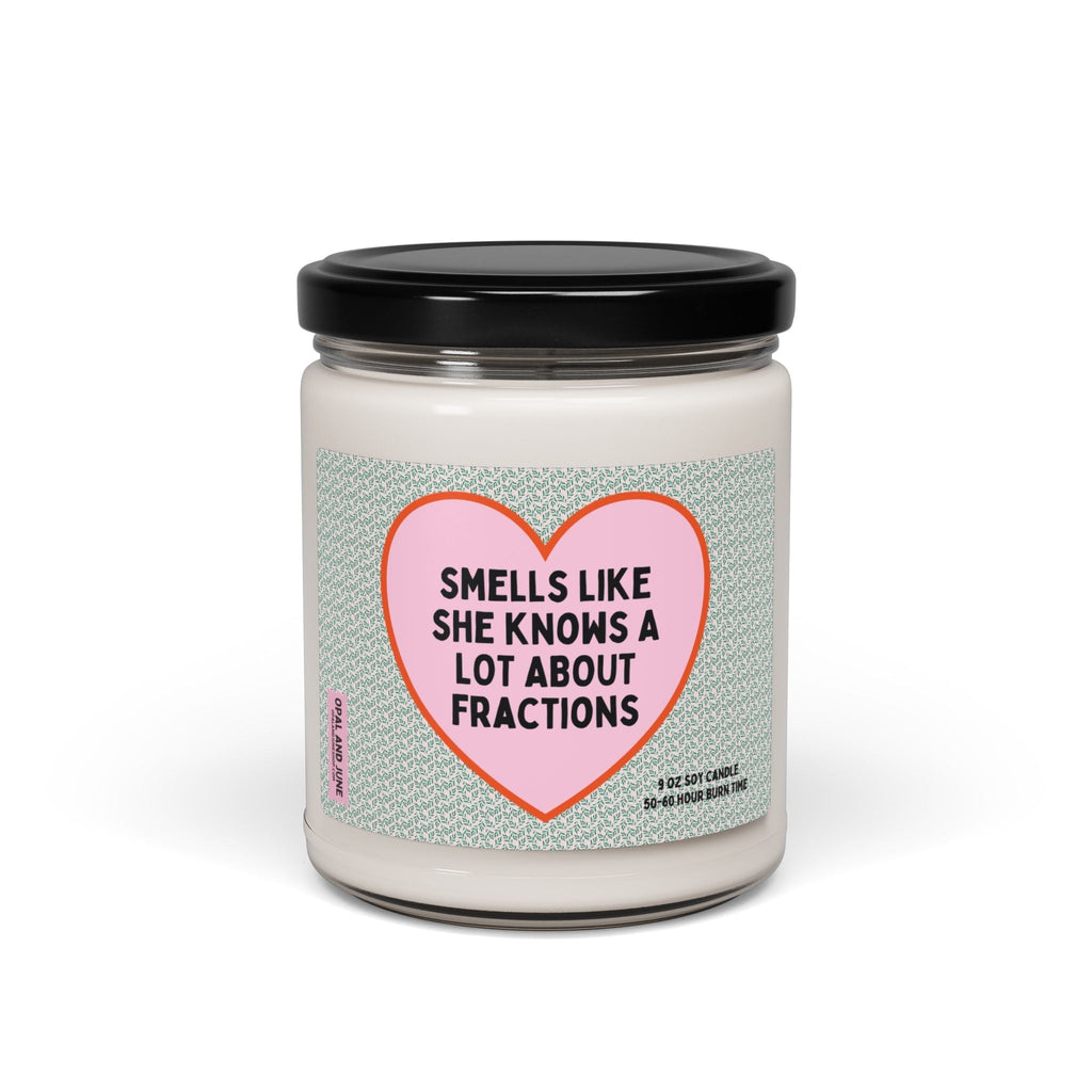 Math Teacher Candle: Fractions