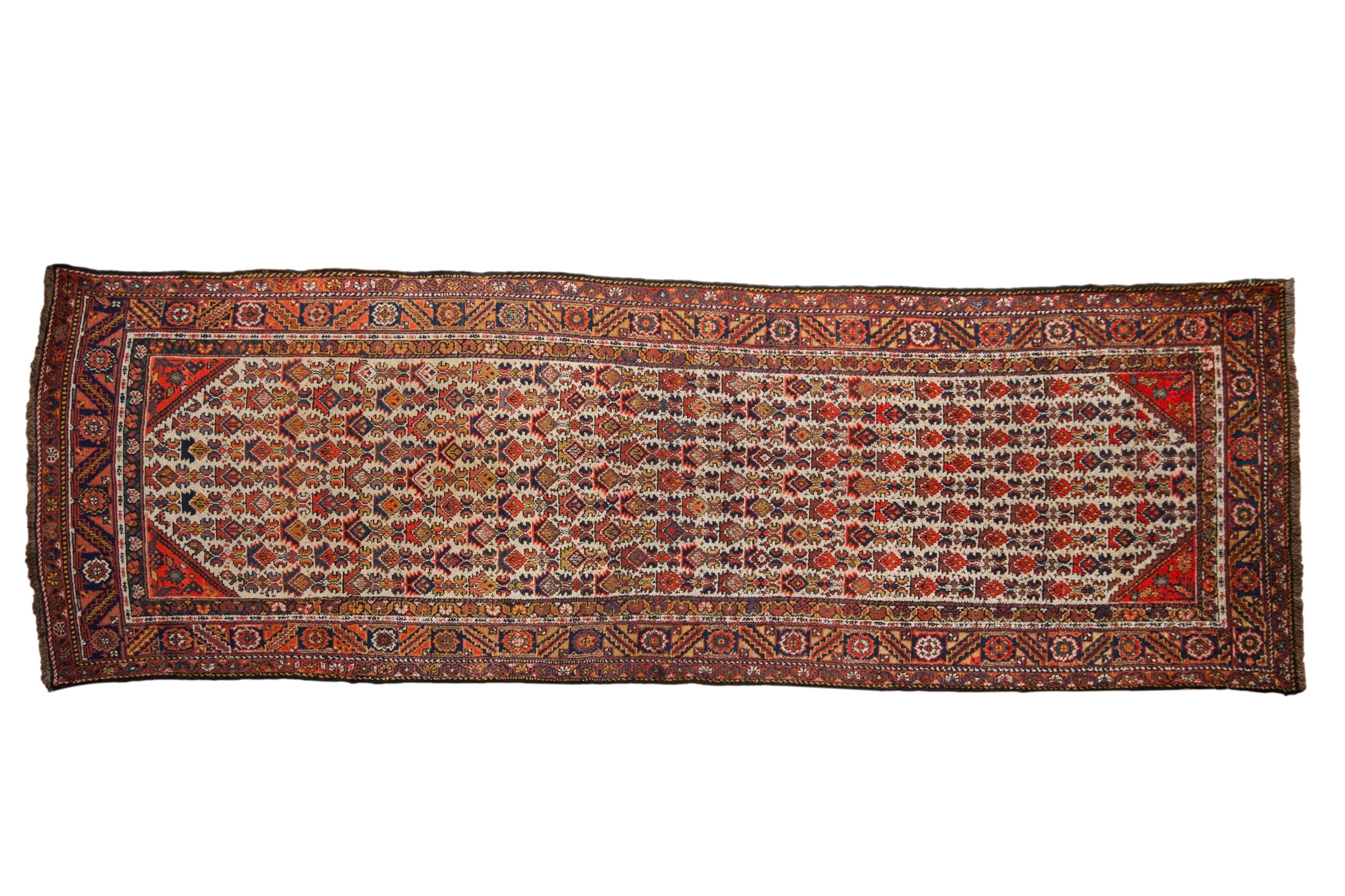 4x11.5 Vintage Hamadan Rug Runner