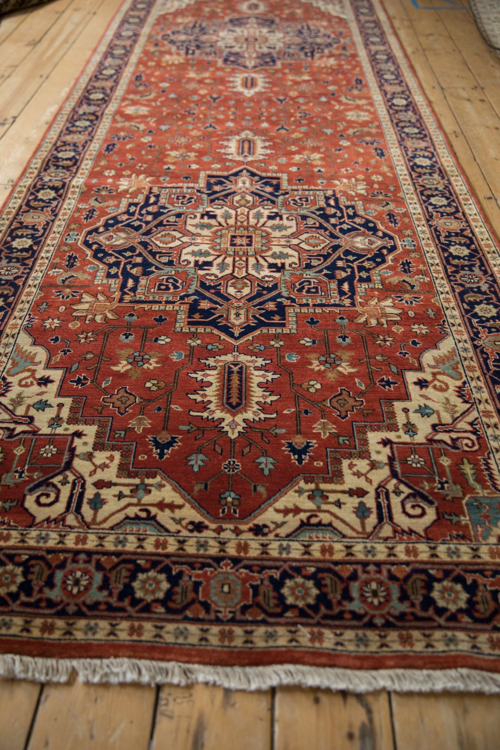 4x12 Indian Heriz Design Rug Runner