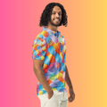 Vibrant Abstract Polo for Raves and Festivals