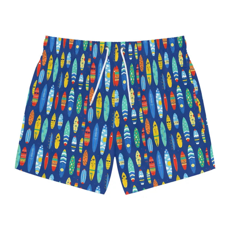 Ocean State Styles SeaWave Surfboard Print Swim Trunks
