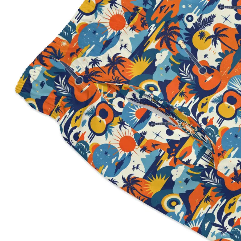Ocean State Styles Unbranded Mens Tropical Print Swim Trunks