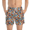 Ocean State Styles Unbranded Mens Tropical Print Swim Trunks