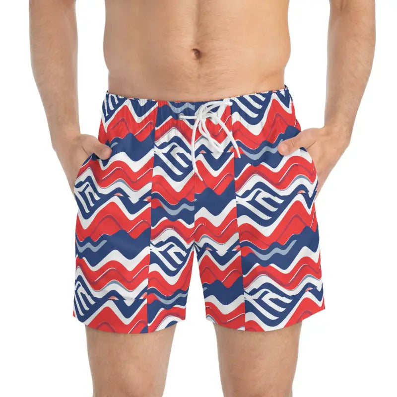 Ocean State Styles Swim Trunks Patterned With Drawstring