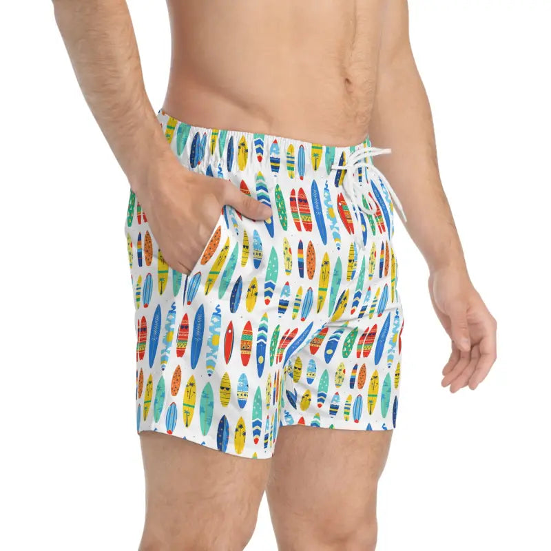 Ocean State Styles Swim Trunks Surfboard Pattern Mens
