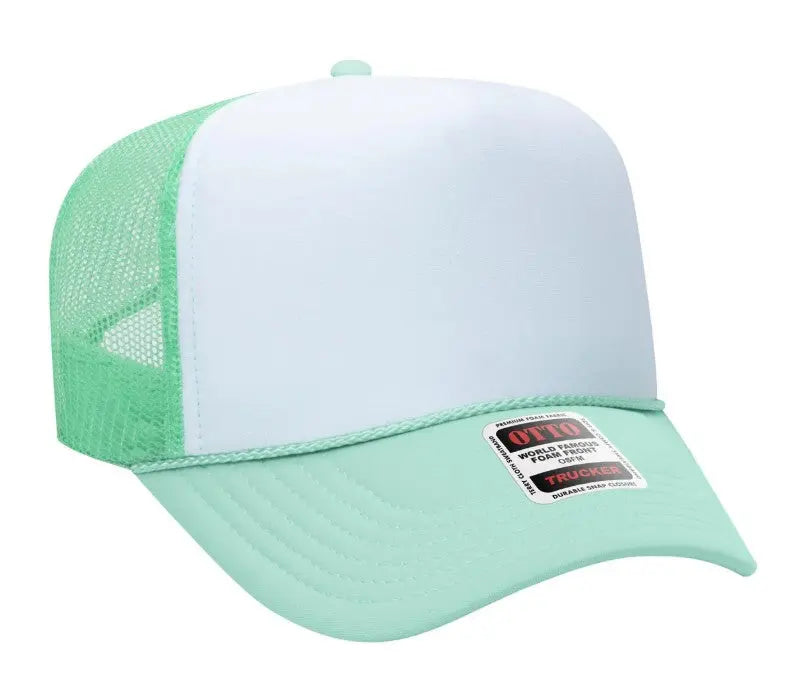 Neon Pink Good Vibes Only Adult Otto Foam Trucker Hat