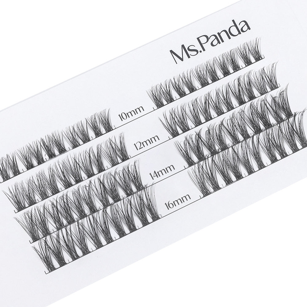 Ms. Panda Cluster Lashes – 10–16mm Mix Curl False Eyelash Set
