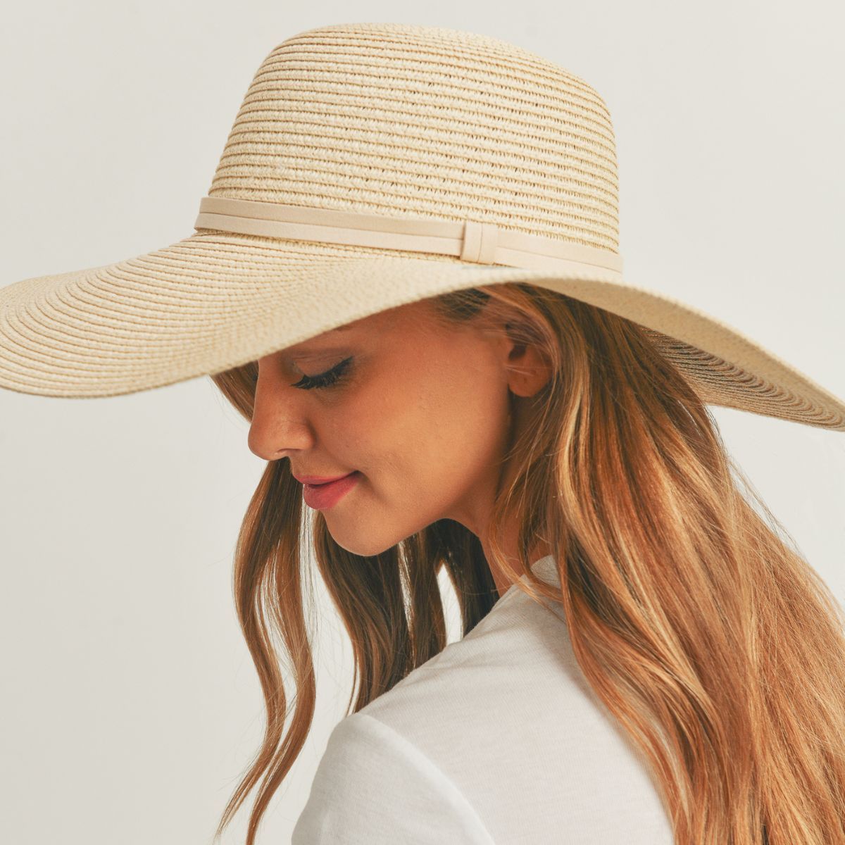 Beige Floppy Hat Stylish Casual Chic Accessory