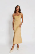 Nadira Faux Suede Dress – Soft Camel
