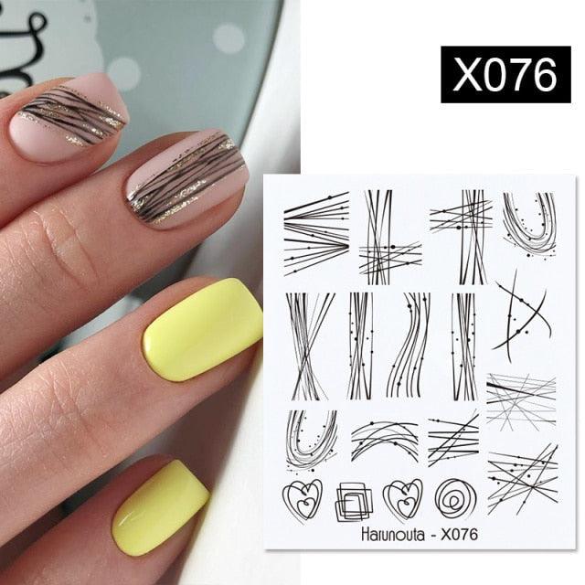 Nail Sticker Flower Water Transfer White Rose Necklace Lace Jewelry Nail Water Decal Black Wraps Tips  Nail Art Accessories Decoration Decal Self-Adhesive 3D Wave Design Decoration for Women Girls Tape Nail Art Stickers Decal Decoration