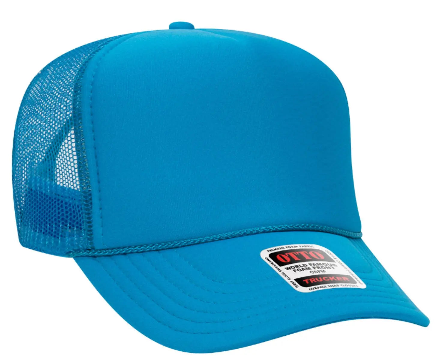 Neon Pink Good Vibes Only Adult Otto Foam Trucker Hat
