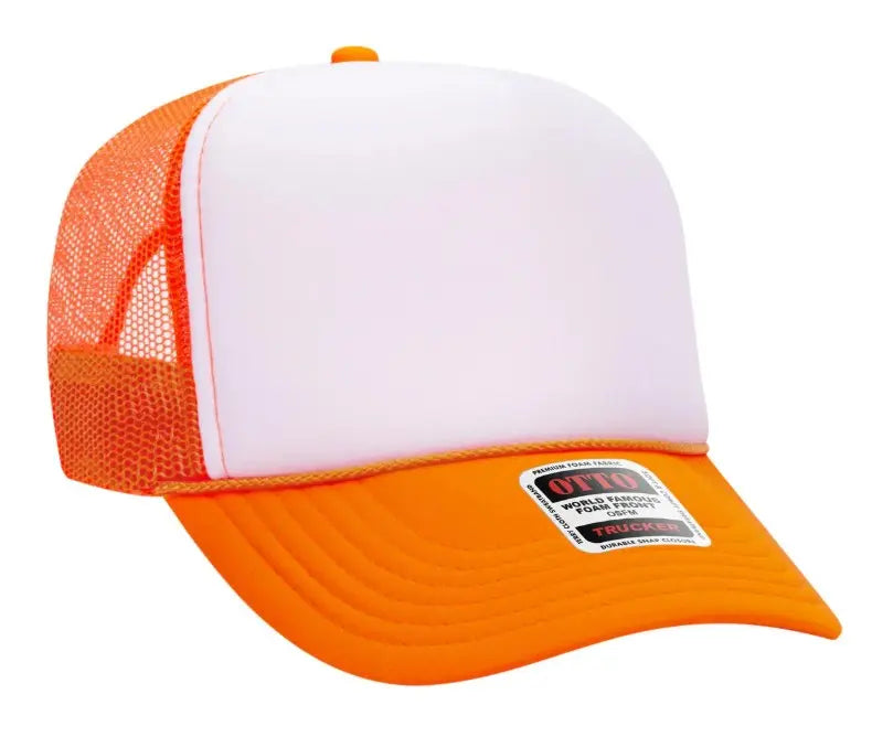 Neon Pink Good Vibes Only Adult Otto Foam Trucker Hat