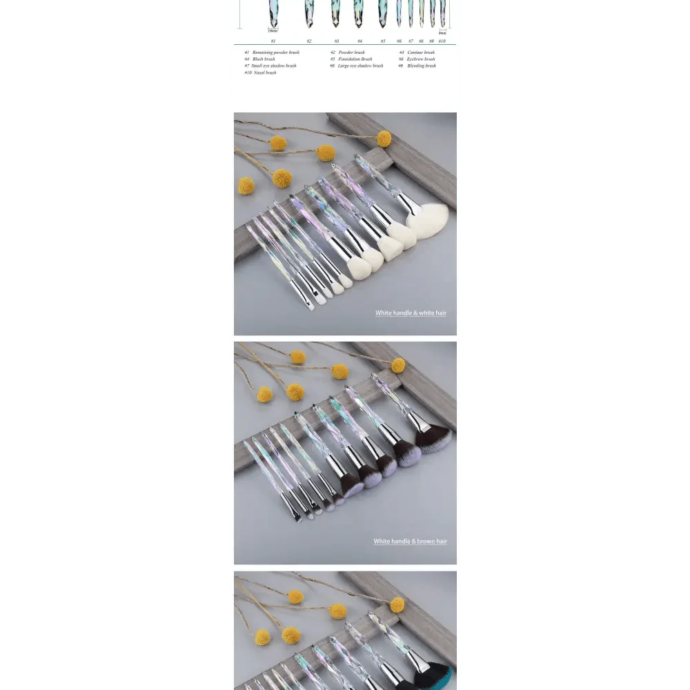 Luxury Crystal Makeup Brushes