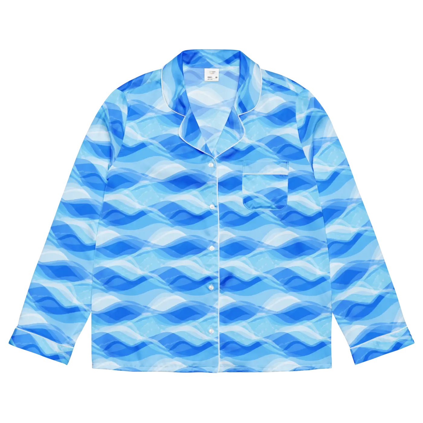 Ocean Waves Long Sleeve Pajama - Silky Comfort - DipaliZ