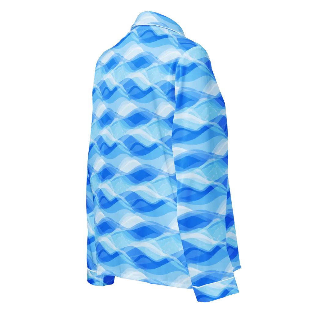 Ocean Waves Long Sleeve Pajama - Silky Comfort - DipaliZ