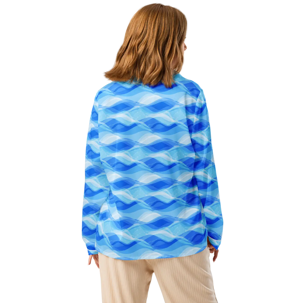 Ocean Waves Long Sleeve Pajama - Silky Comfort - DipaliZ