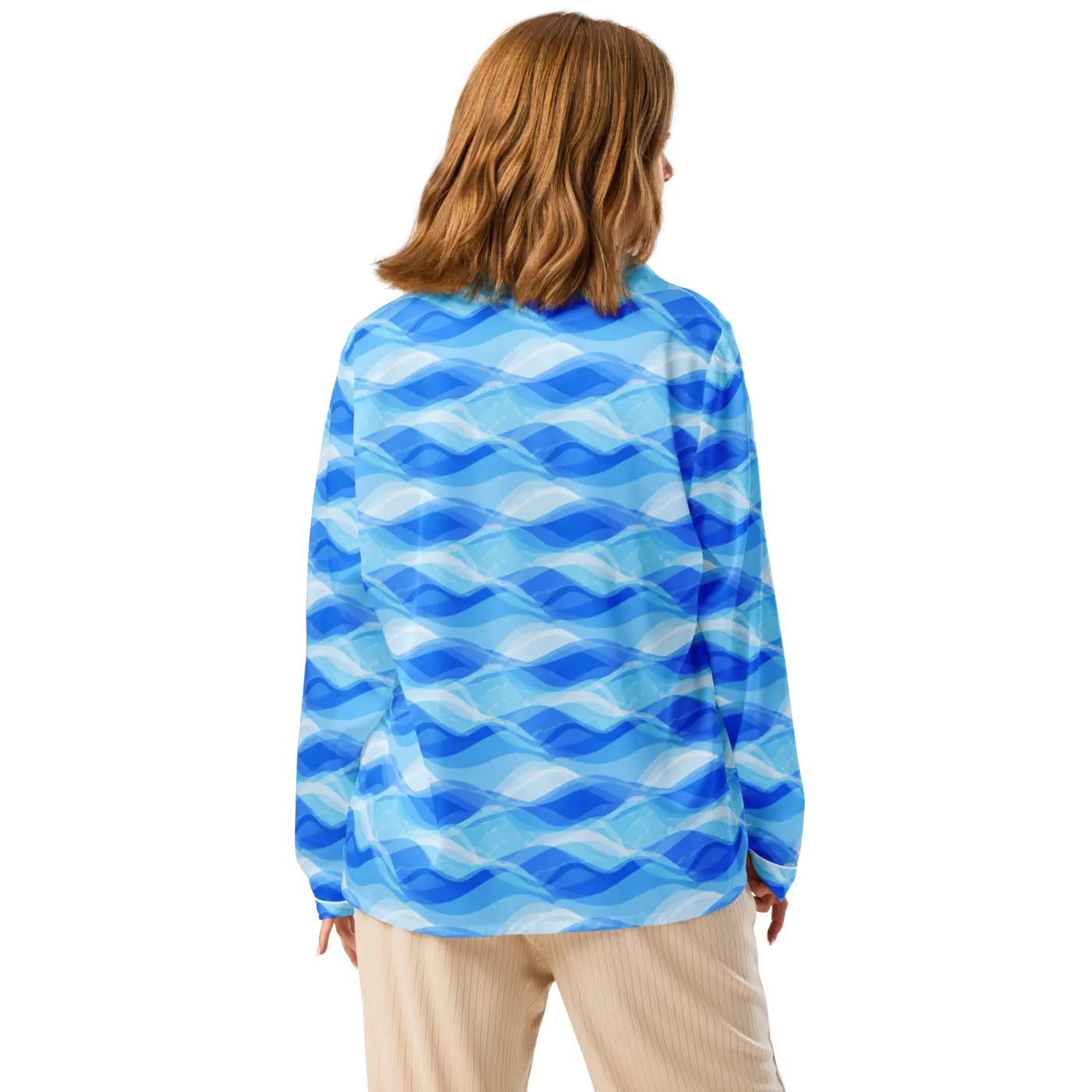 Ocean Waves Long Sleeve Pajama - Silky Comfort - DipaliZ