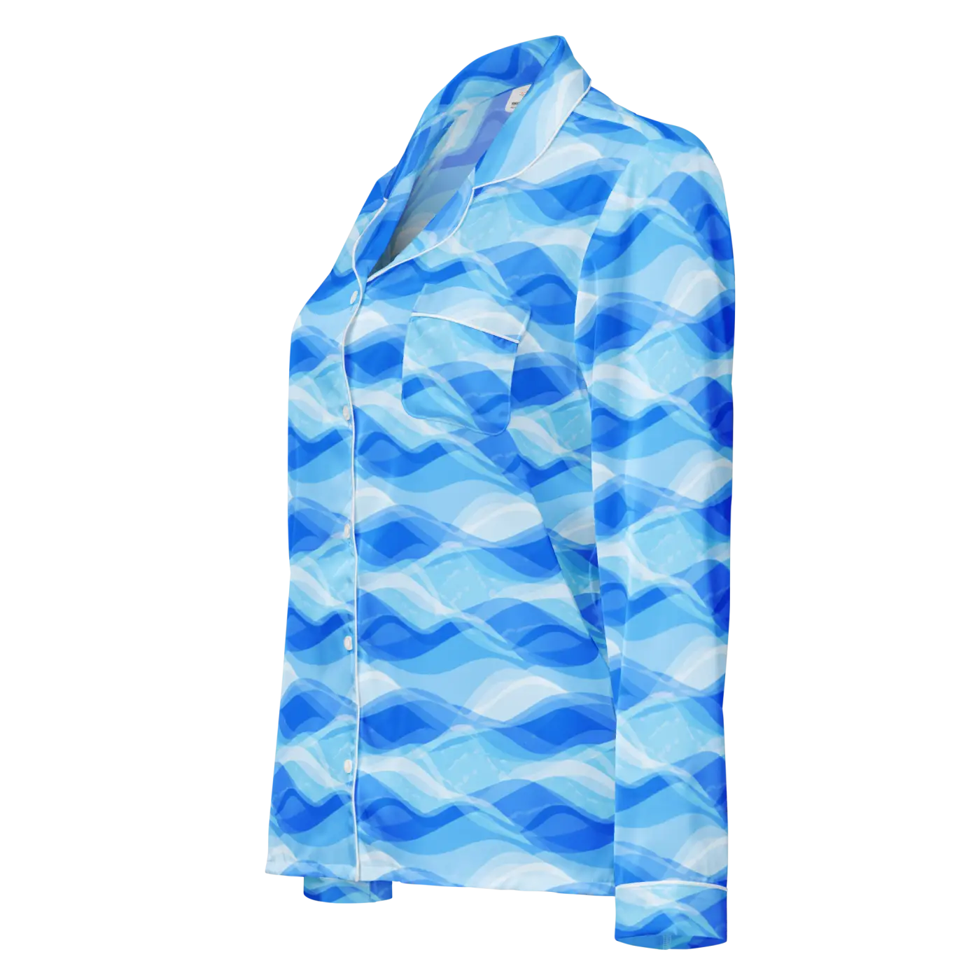 Ocean Waves Long Sleeve Pajama - Silky Comfort - DipaliZ