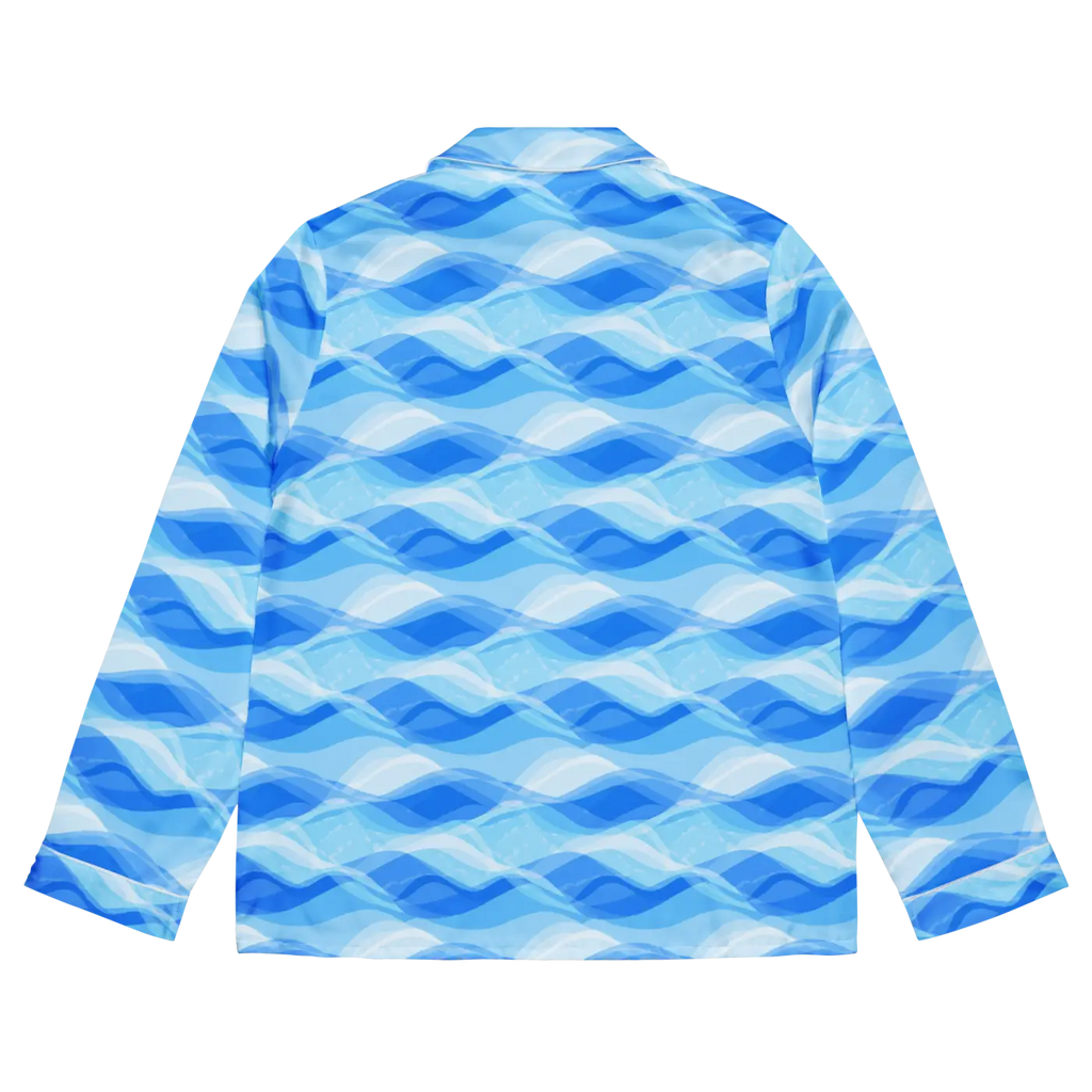 Ocean Waves Long Sleeve Pajama - Silky Comfort - DipaliZ