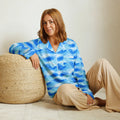 Ocean Waves Long Sleeve Pajama - Silky Comfort - DipaliZ