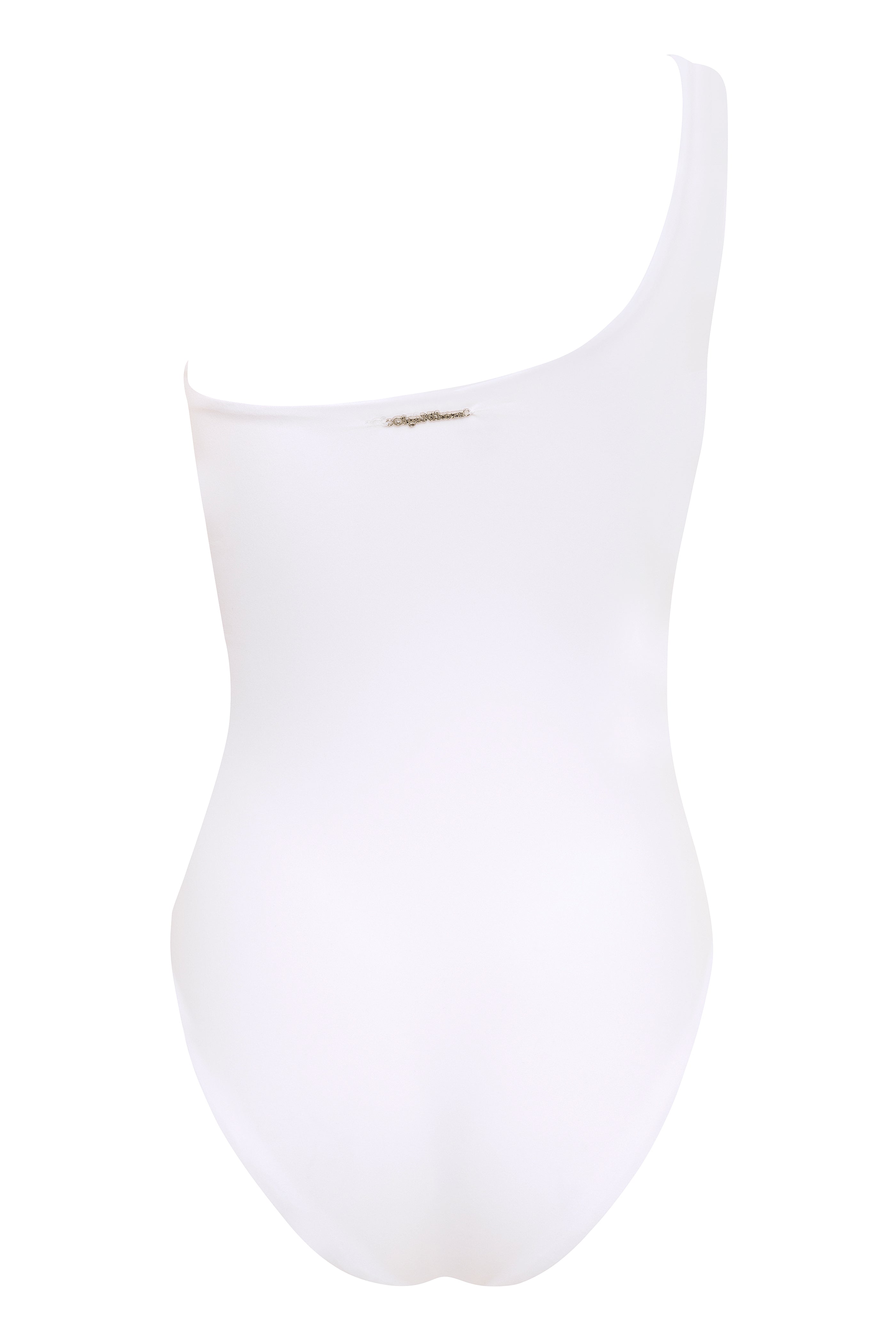Vandas in Bloom- White One Shoulder Style Swimsuit