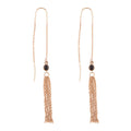 Onyx and Chain Threader Earrings
